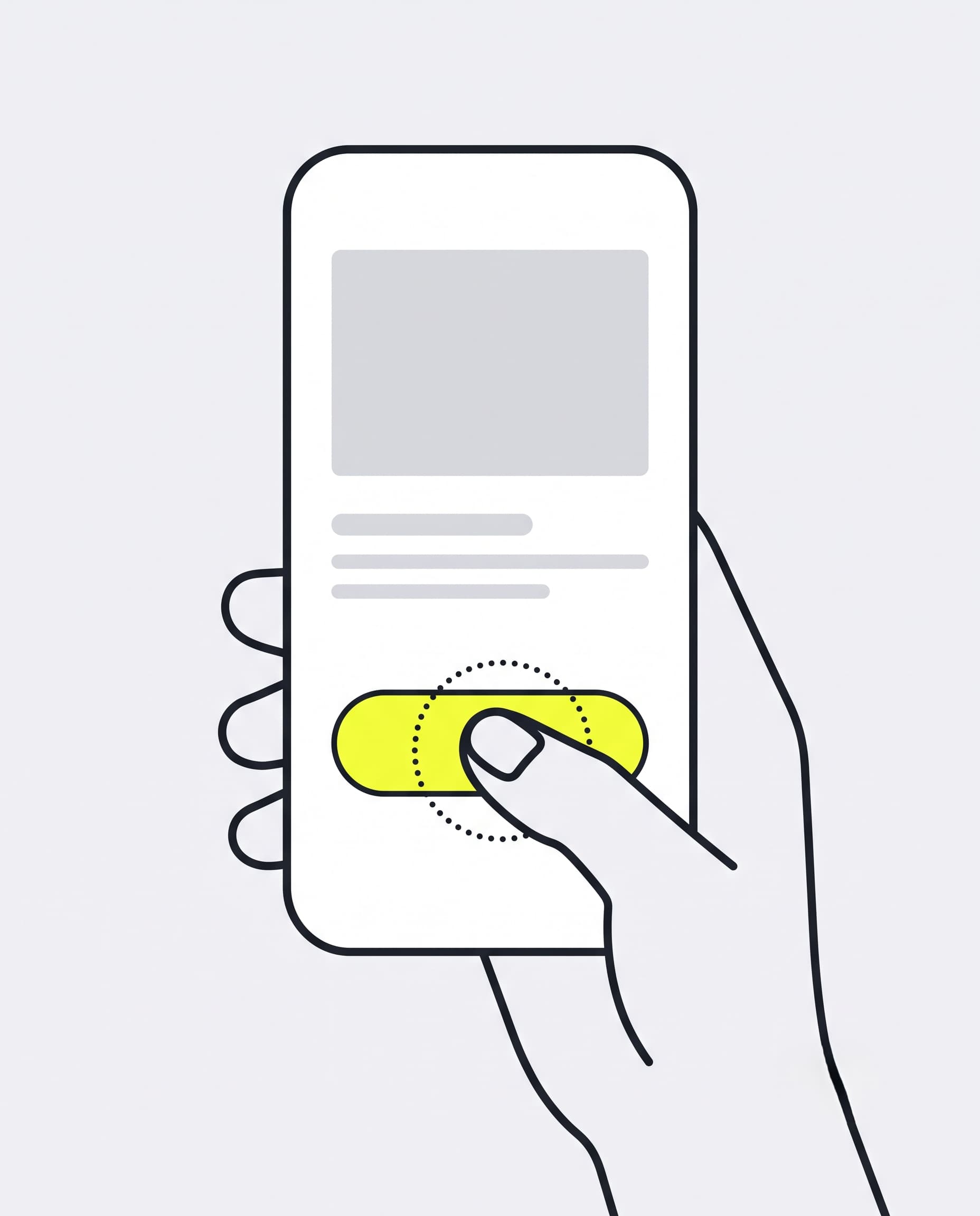 Smartphone showing a Shopify product page with a large thumb-friendly add to cart button