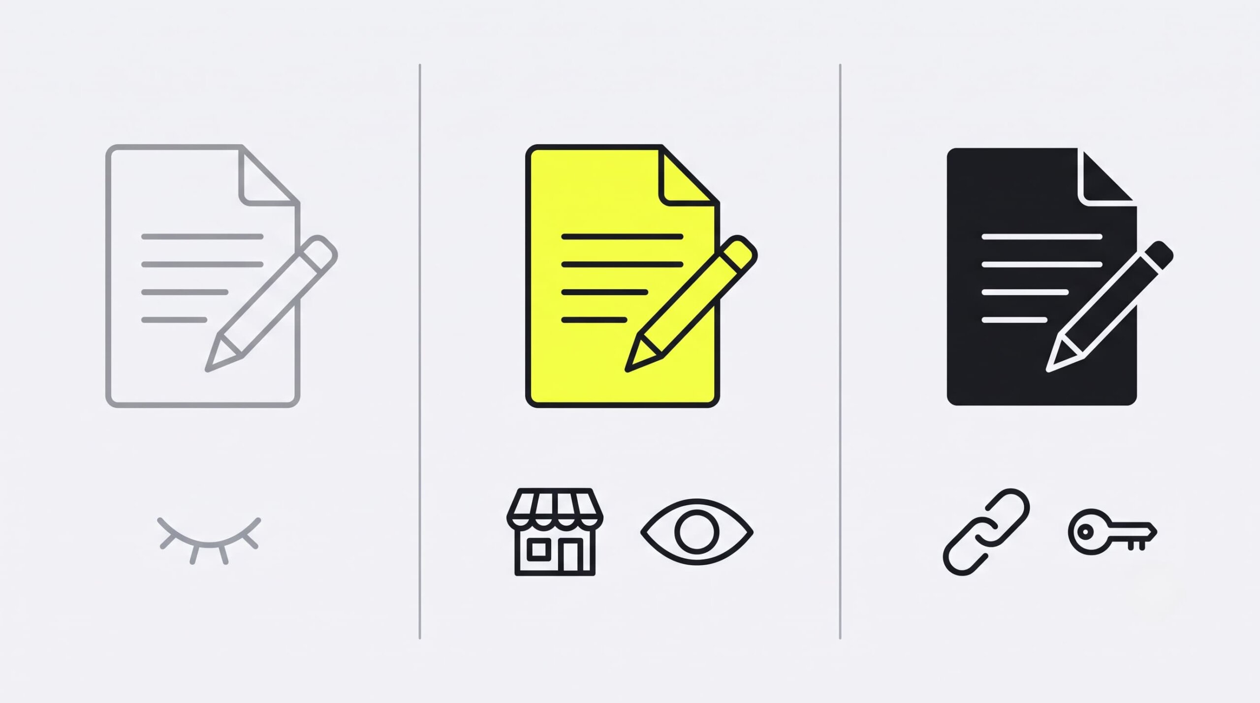 Comparison of the three Shopify product statuses: draft, active, and unlisted